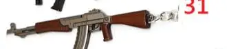 HSIC PUBG оружие Kar98K AKM Модель брелок АК 47 игрушки брелоки в виде оружия llaveros chaviro sleutelhanger брелок держатель Drosphipping - Цвет: 31