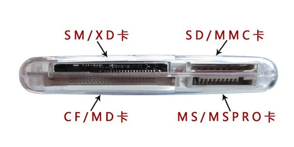 USB2.0 multi устройство чтения карт памяти SM XD SD MMC MS CF все в одном Card Reader