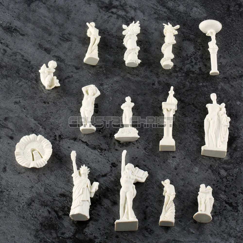 

13pcs Statue Sculpture Fountain Model Train Railway HO 1:87 Scale Architecture Free Shipping
