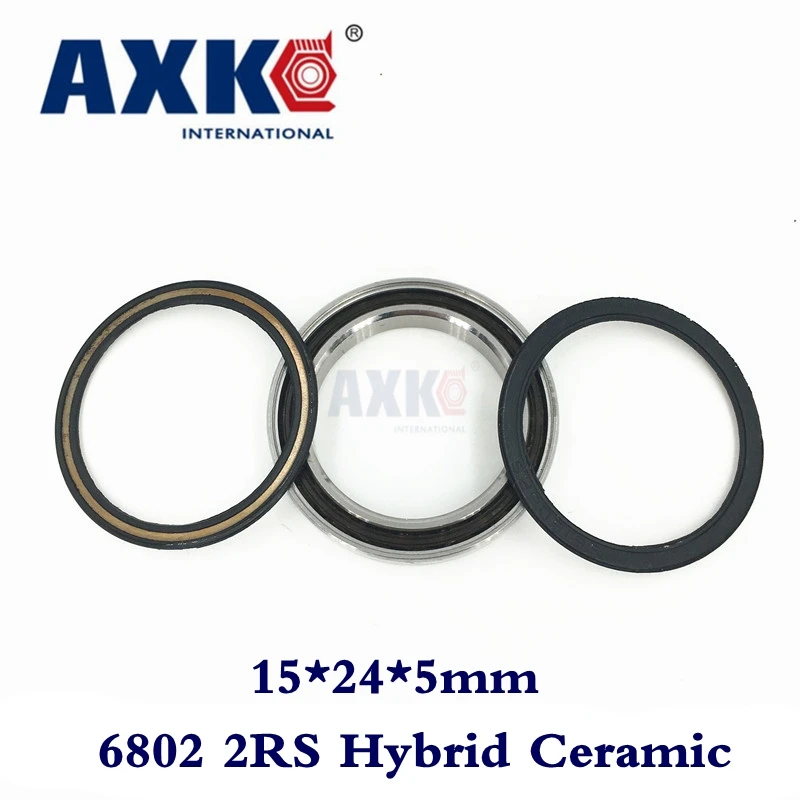 Pack of 2 6802 61802 15x24x5mm 2RS Thin Section Deep Groove Ball Bearing
