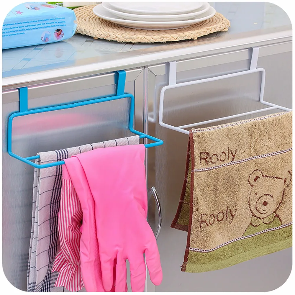 Kitchen Cupboard Door Back Storage Racks Style Single Bar Towel Rack