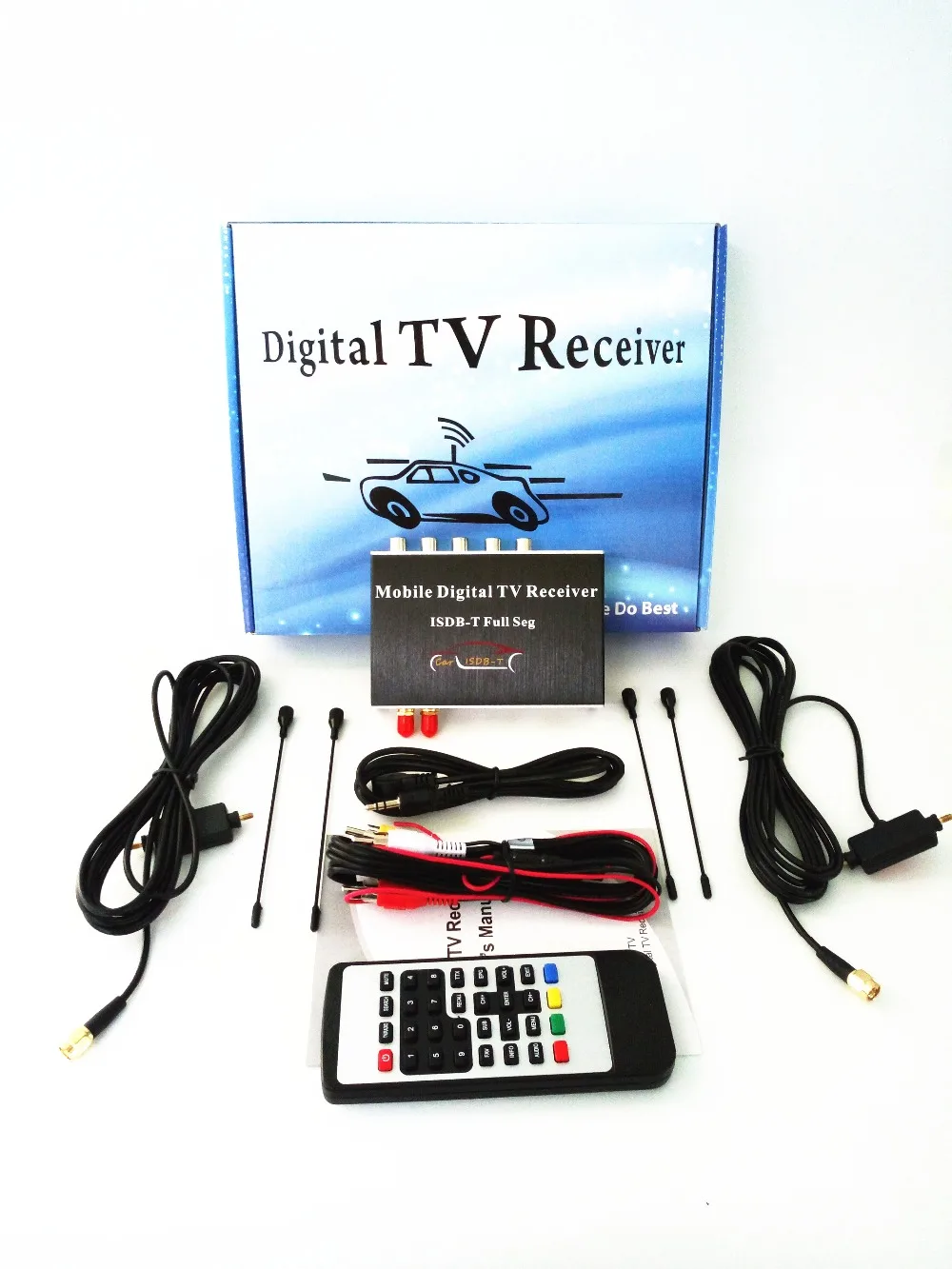 Antena doble ISDB T receptor de TV Digital de coche Seg