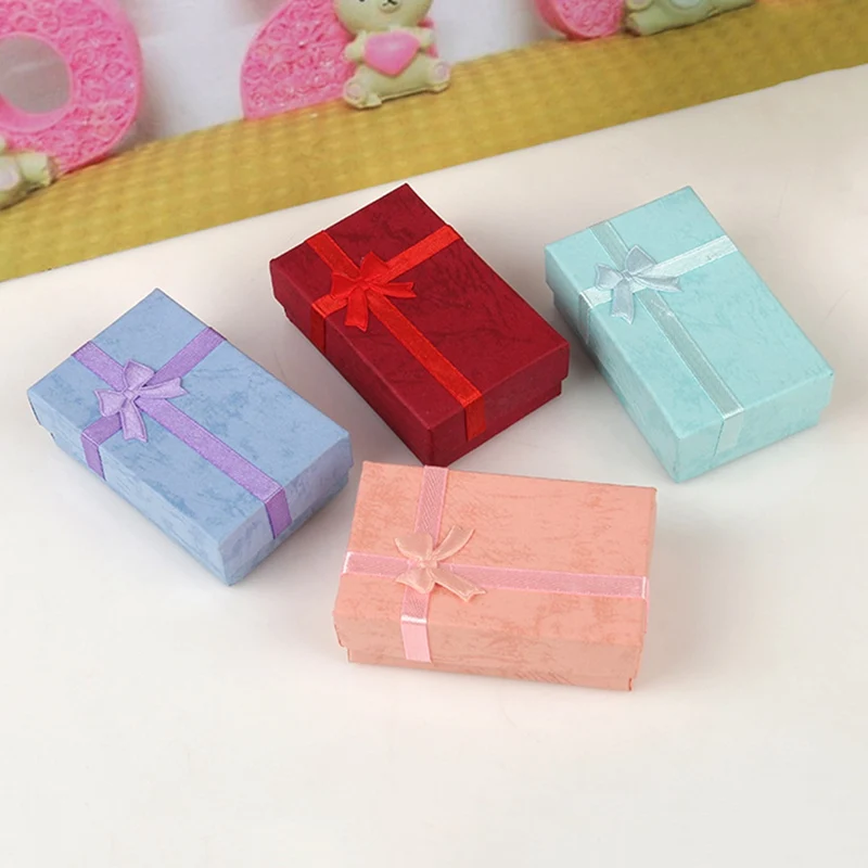 

Fashion Colorful 1PC New 8*5*2.7 cm Jewery Organizer Box Rings Storage Cute Box Small Gift Box For Rings Earrings