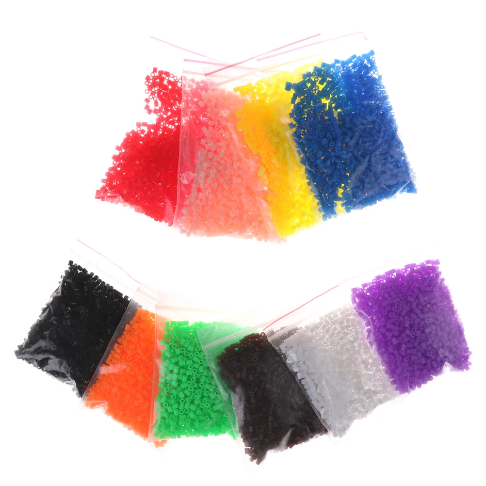

1000pcs/bag 2.6mm Mini Hama Beads Activity Fuse Beads Puzzle Education Kid Diy Toy Craft Pegboard Puzzle Toys