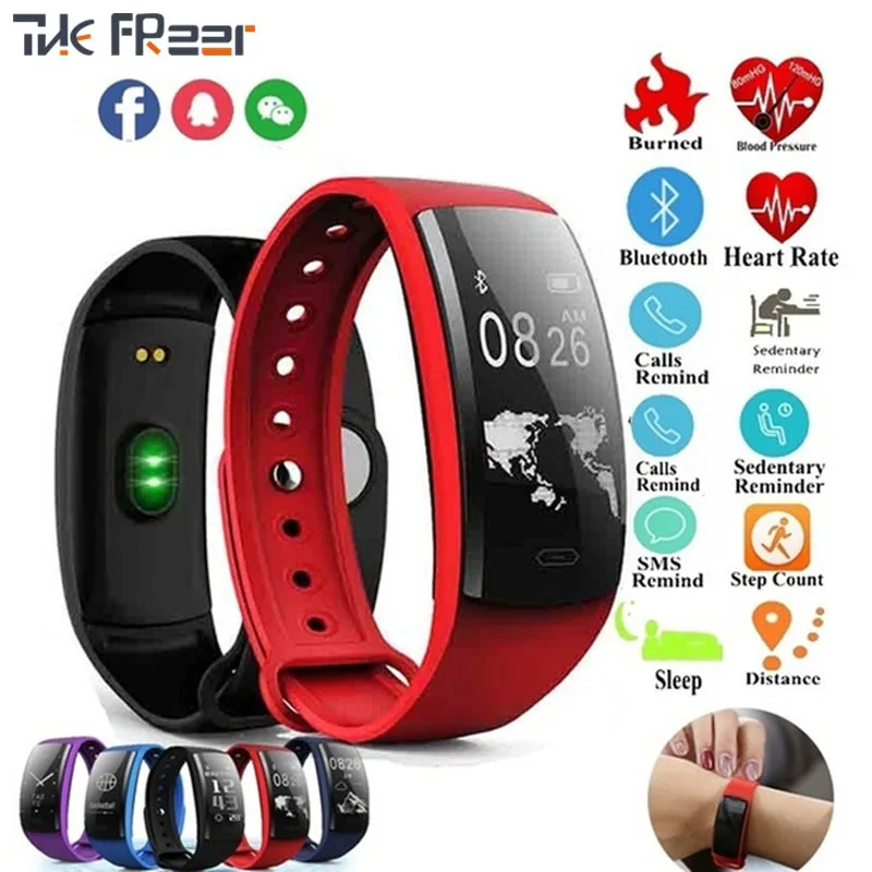 

Smart Bracelet HR Activity Tracker Pedometer watch Heart Rate GPS Smart Band Call remind Bluetooth Waterproof Sport Fitness Band