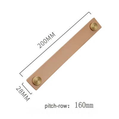 3 цвета/латунь мягкая кожаная ручка и ручки для мебели шкаф комод Ящик Чемодан ручка с винтами - Цвет: C-1204-160