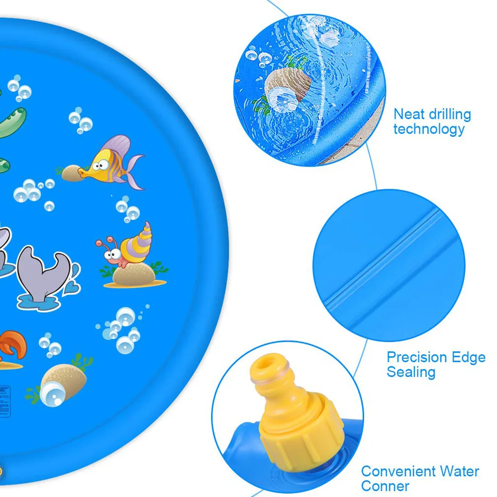 Детский водный игровой коврик, надувной детский игровой центр для активного отдыха, водный коврик для улицы, водные игрушки для детей, Детский Спринклерный игровой коврик# y3