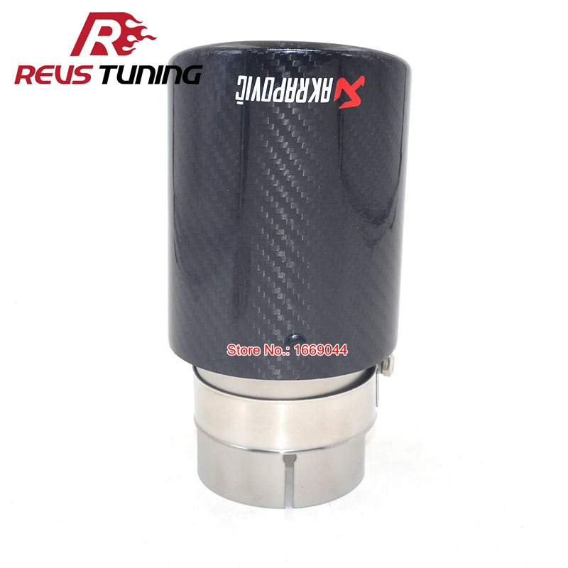

Universal Car Racing Sport Akrapovic Carbon Fiber Exhaust Muffler Tip End Pipe Tail For BMW VW etc