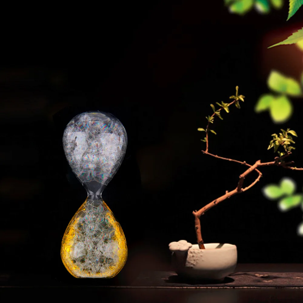 

Stylish Small Transparent Bubble Sandglass Sand Clock Liquid Timer Decoration Gift