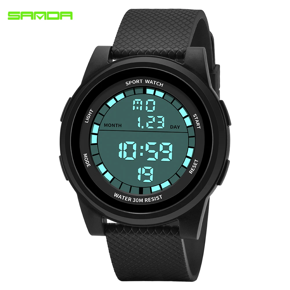 SANDA luxury brand men's military military waterproof watch  couple electronic LED multi-function sports quartz fashion watch