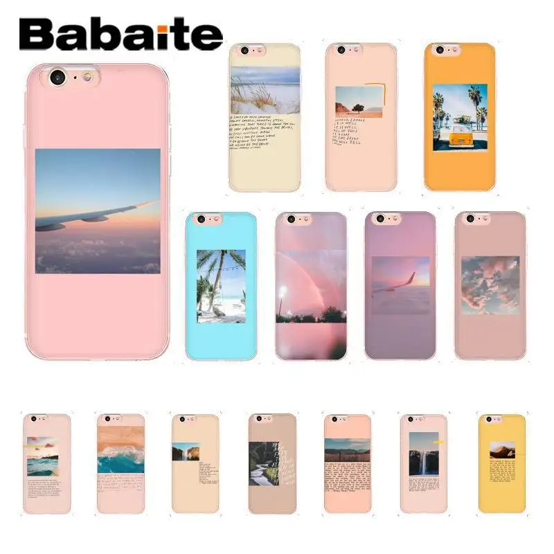 

Babaite Travel by air art pattern great aesthetic Custom Photo Soft Phone Case for iPhone 8 7 6 6S 6Plus X XS MAX 5 5S SE XR 10