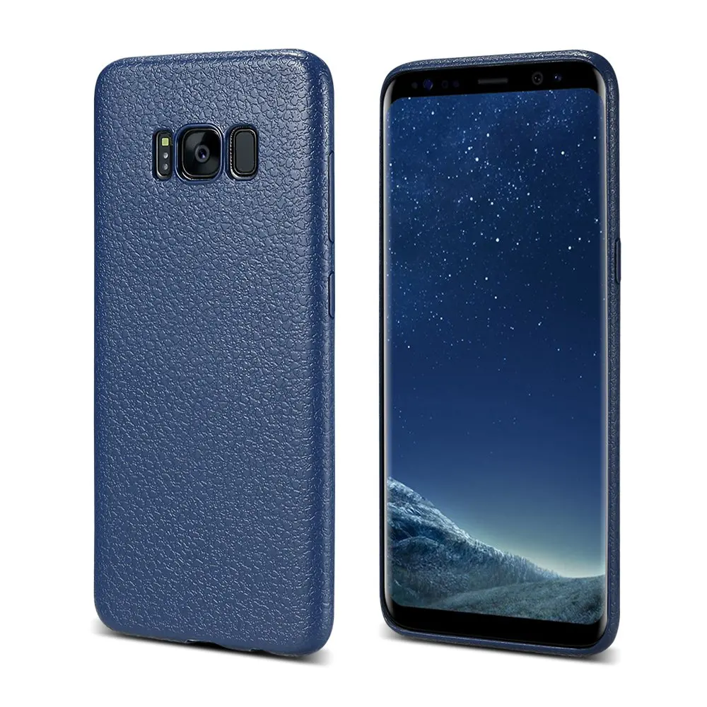 Ультратонкий кожаный чехол FLOVEME для samsung S8 S9 Plus Note 9, деловой чехол для samsung Galaxy S8 S9 Plus, задняя крышка samsung s8 чехол чехол на самсунг s8 чехол - Цвет: dark blue