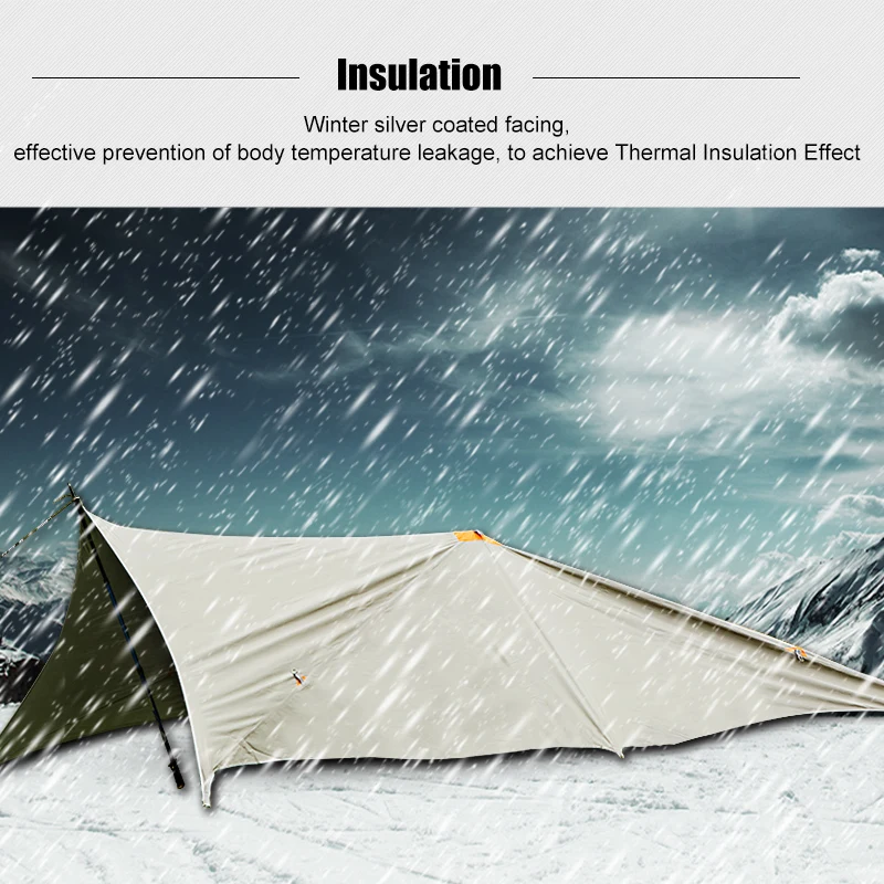 FREE SOLDIER outdoor sports camping hiking tactical military awning shelter sunshade for travelling rain fly PU waterproof mat