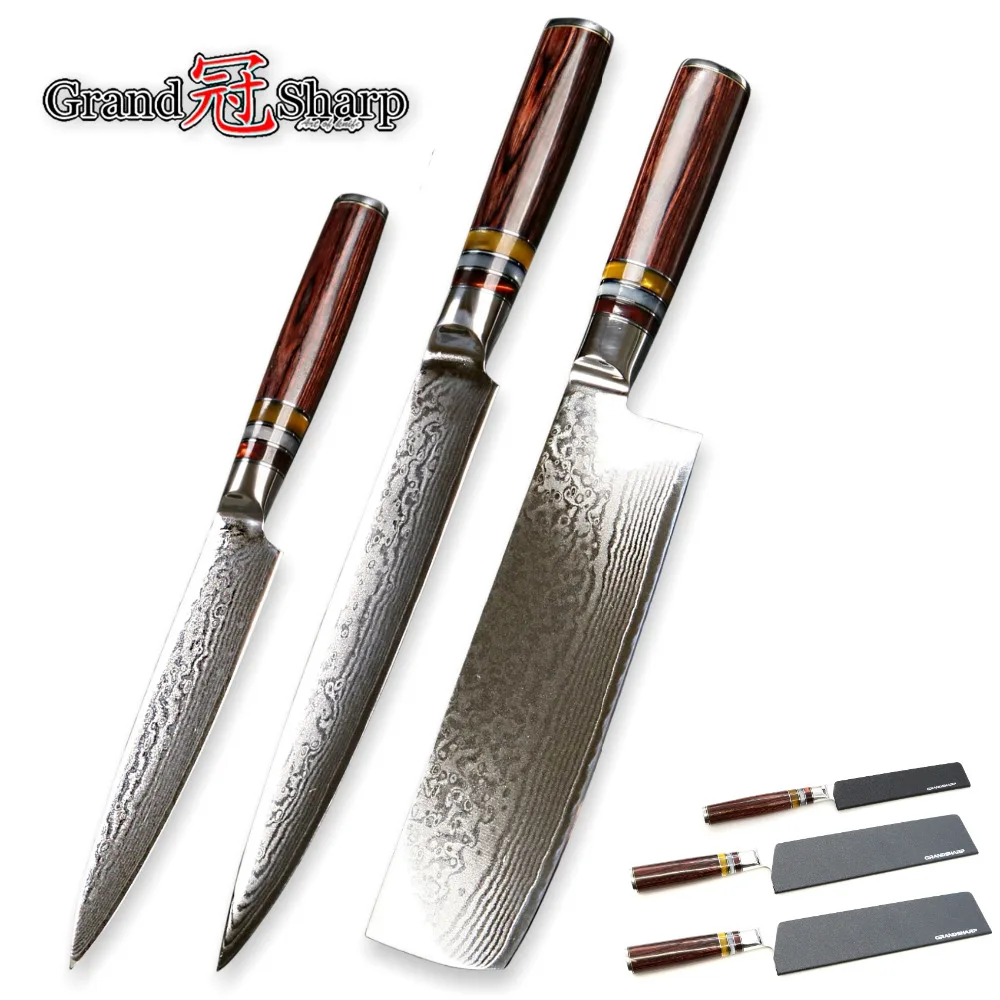 Buy Kitchen Knives Sets 3 Piece Japanese Damascus