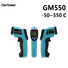 GM550-50~ 550 C цифровой инфракрасный термометр с ЖК-дисплеем лазерный температурный пистолет пирометр аквариумная излучательная способность регулируемые диагностические инструменты