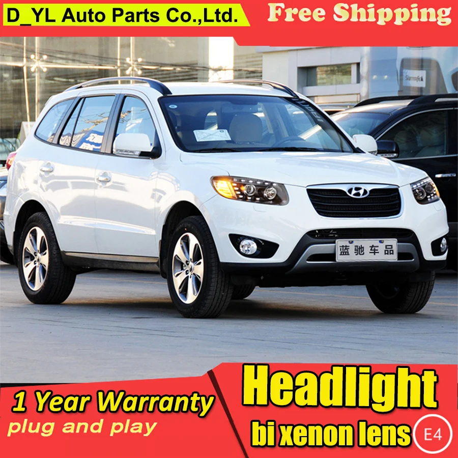 Автомобильный Стайлинг фары для Hyundai Santa Fe 2006 2012 светодиодный ные линзы