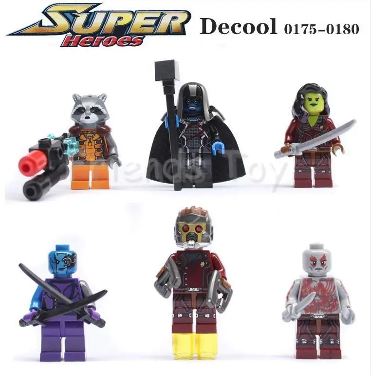 

Guardians Of The Galaxy Star Lord Rocket Camora Ronan Drax Nebula Bricks Block Mini Man Toy Compatible With Lego