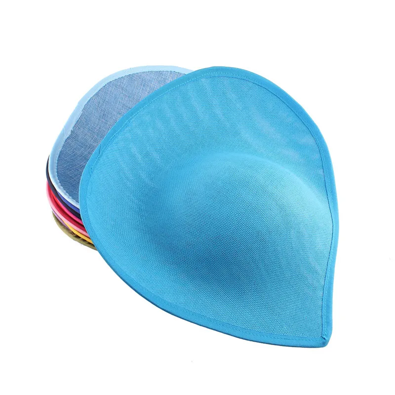 Новое поступление 30 см 3 цвета большой размер Дерби имитация Sinamay вуалетки база вечерние головные уборы DIY аксессуары для волос Коктейльные головные уборы - Цвет: sea blue