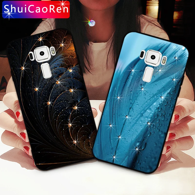 

Luxury Silicone Cases For Asus ZenFone 3 ZE552KL Glitter Diamond Shell Back Cover For Asus ZenFone3 ZE552KL Rhinestone Case