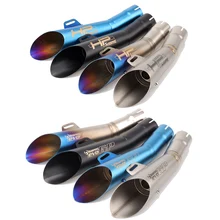 12 Colors Universal Escape Moto Motorcycle Motorcross Scooter Akrapovic font b Exhaust b font Pipe Muffler