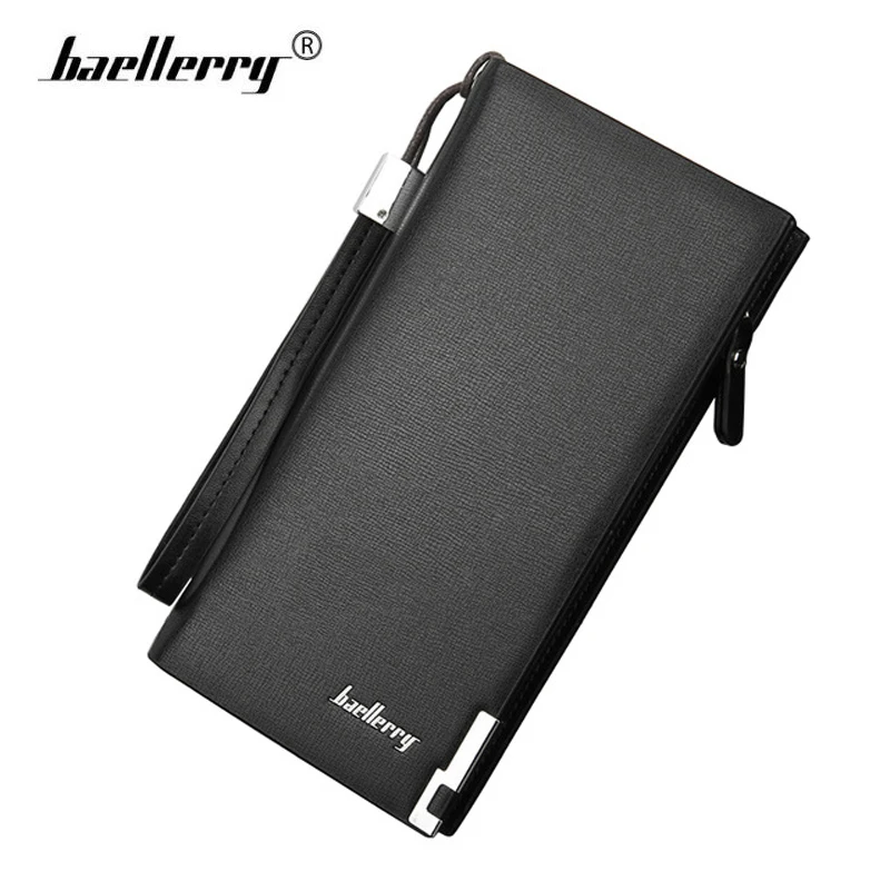 

High Quality Leather Wallet Men Long Design Card Holder Male Phone Clutch Bag Fashion Mens Wallets Multi-function Coin Purse