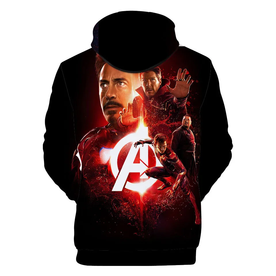Marvel The Avengers Endgame Quantum Realm Cosplay Costume 3D Hoodies Men Avengers End Game Hoodie Sweatshirt Pullover Jacket