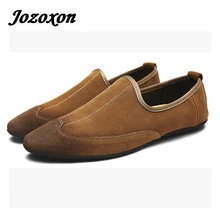 

Jozoxon 2017 New Comfortable Casual Shoes Loafers Men Shoes Quality Split Leather Shoes Men Flats Hot Sale Handmade Shoes