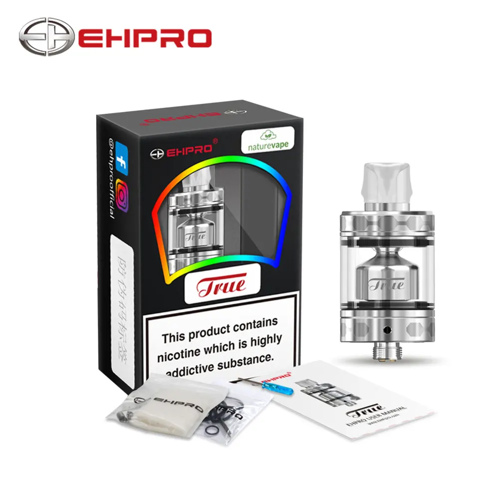 

Original Ehpro True MTL RTA 2ml/3ml Capacity 22mm RTA Tank Atomizer Two Ways for Coil Building Vape Tank Vs Zeus Dual/ Manta RTA