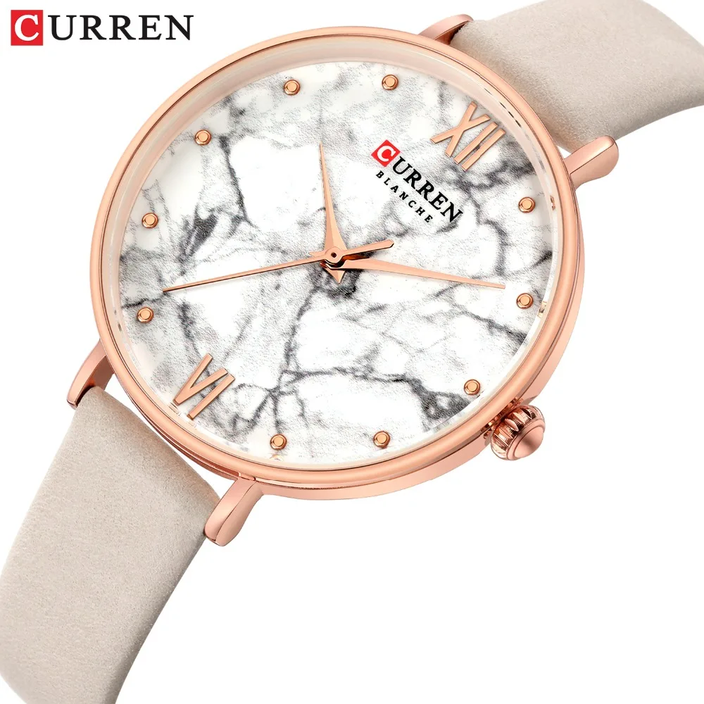 

CURREN Luxury Brand New Women Watch Casual Fashion Leather Analog Ladies Wristwatch Glassy Waterproof Female clock reloj mujer