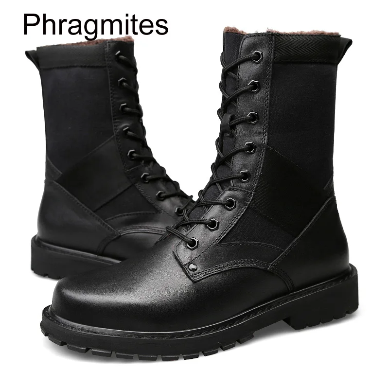 Phragmites размера плюс 14 # унисекс ботинки женские армейские зимние теплые кожаные с