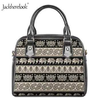 

Jackherelook Women Handbag Leather Shoulder Bag Elepahnt Aztec Pattern Crossbody Handbags High Quality Ladies Totes Woman Bags