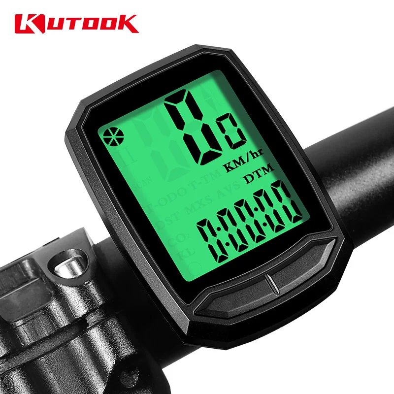 

KUTOOK Bicycle Computer Wired and Wireless Speedometer Odometer Waterproof Cycling Bike Computer With 13 Functions Stopwatch