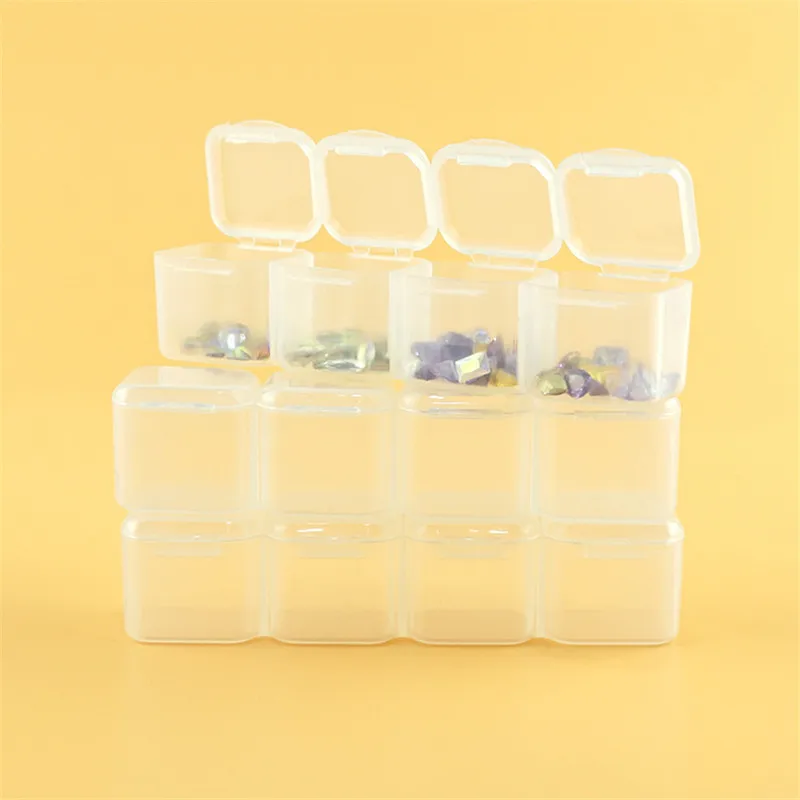 28 Slots Diamond Painting kit Adjustable Plastic Storage Box Nail Art Rhinestone Tool Bead Storage Box Case Organizer Holder kit