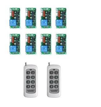 

AC220V 1CH RF Wireless Remote Control Relay Switch 433mhz smart remote with 6~8pcs switches