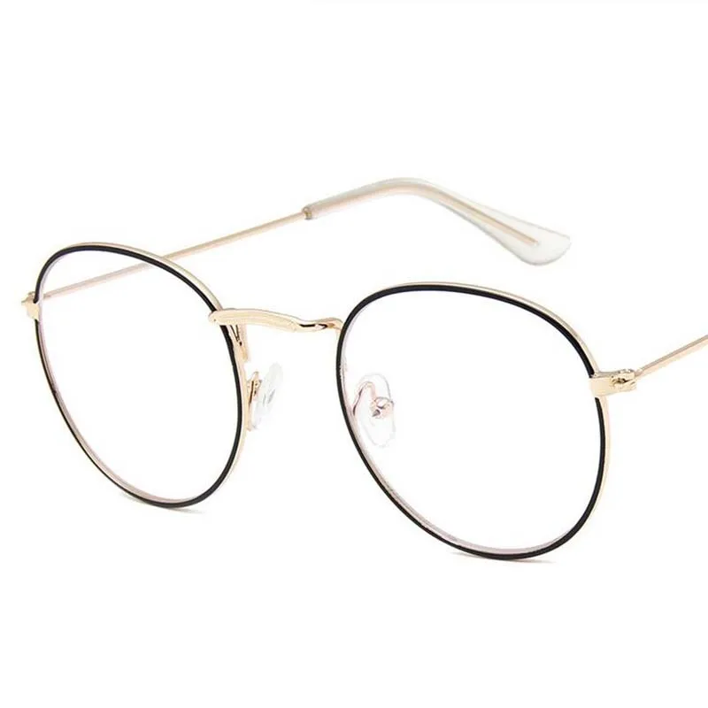 Retro Glasses Women Clear Lens Eyewear Brand Designer Vintage Stainless SteeL Eyeglasses Ladies Metal Frame Round Glasses Retro Glasses Women Clear Lens Eyewear Brand Designer Vintage Stainless SteeL Eyeglasses Ladies Metal Frame Round Glasses