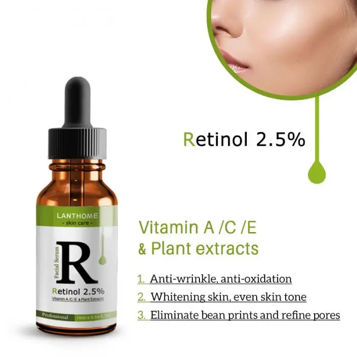 Retinol Essence with 2.5% Vitamin C Anti-wrinkle Anti-oxidation Whitening Moisturizing Essence MH88