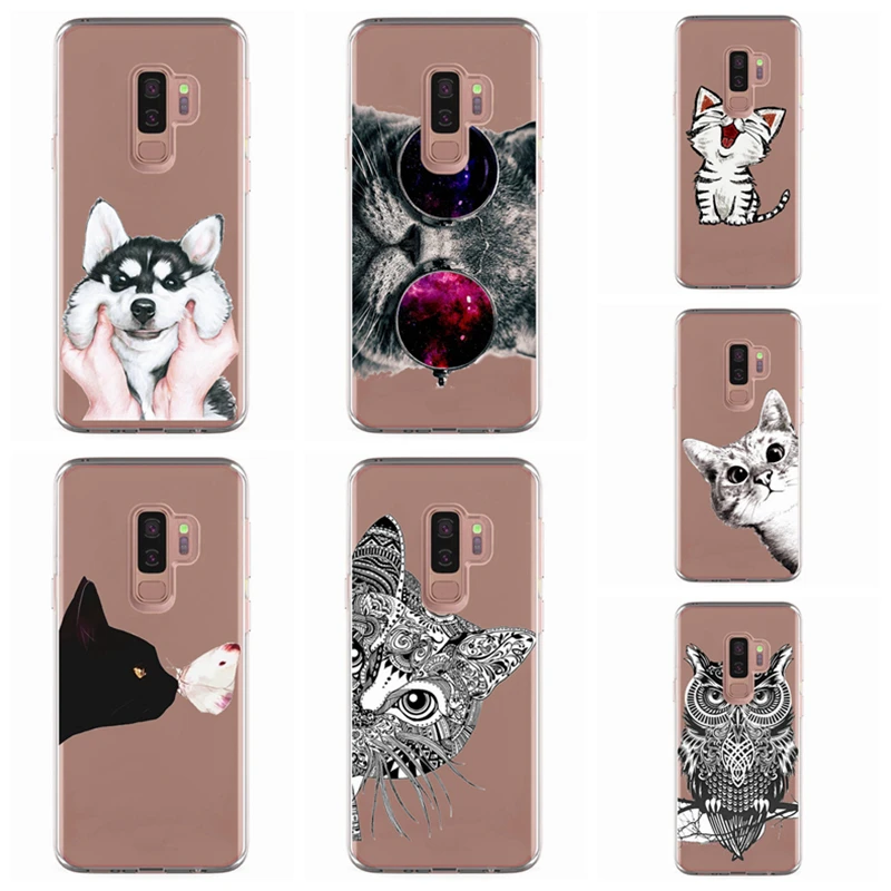 Принципиально для samsung Galaxy S3 S9 S9Plus S8 плюс S7 edge Note 8 милый кот Мягкий ТПУ чехол с