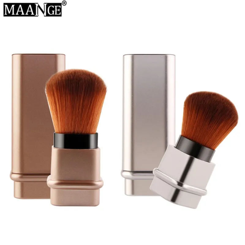 

MAANGE Portable Retractable Blush Makeup Brush Retractable Pro Foundation Cosmetic Blusher Face Powder Brushes