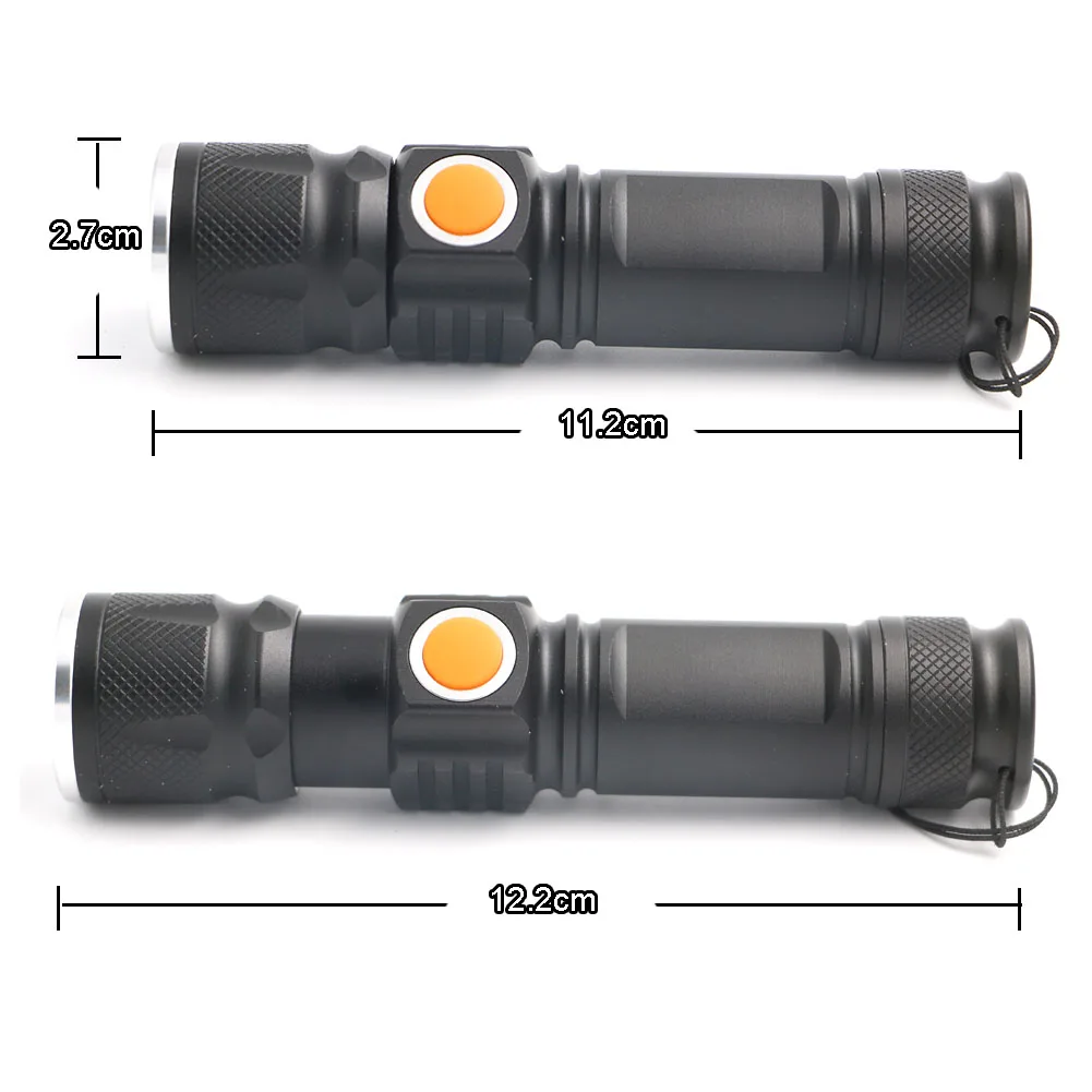 USB фонарик Встроенный Батарея XM-L T6 светодио дный факел Перезаряжаемые Водонепроницаемый Flash Light фонарик USB лампа Linternas с 18650