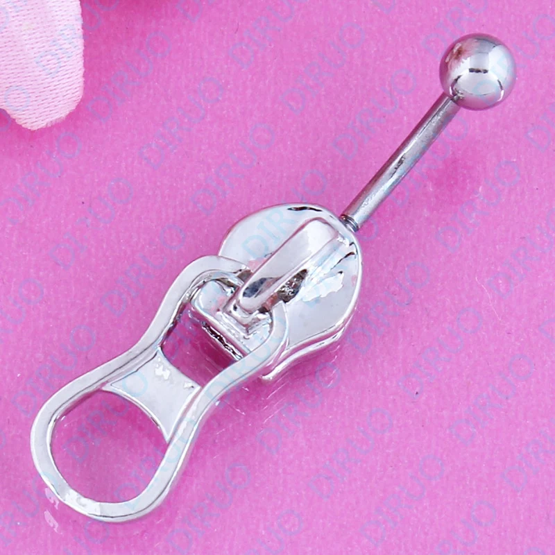 Buy Retail Hot Sale Dangle Zipper belly navel ring