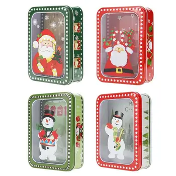 

Cute Candy Box Wedding Gift Chocolate Box for Guests Party Supplies Wedding Decoration Rectangle Christmas Gift Tin Box E5M1