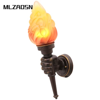 

MLZAOSN Creative Nordic Hand Catch Torch Wall Lamp LED Waterproof Cafe Staircase Passageway Bar Courtyard Wall Lamp With Bulb