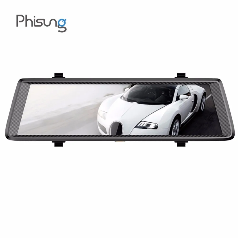 

Phisung F900 10in FHD 1080P Dual Lens Car DVR Camera Video Recorder Rearview Mirror Digital Recorder G-sensor Dash Cam