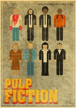 Pulp Fiction Poster Movie poster Wall Decorative Stickers For Livingroom Bedroom Printed Modern Painting Claer Picture 2
