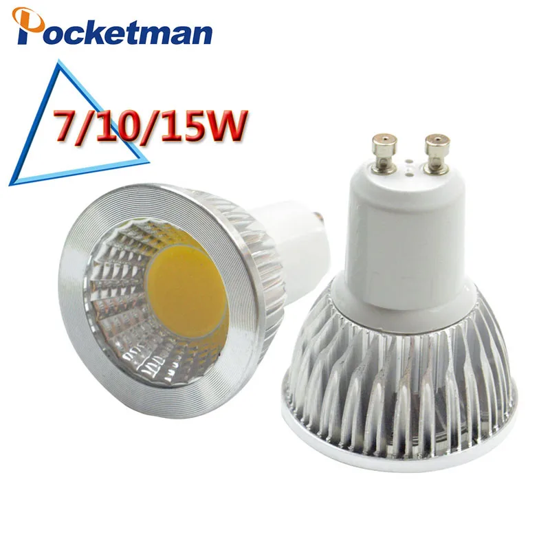 

Super Bright 15W 10W 7W Dimmable LED COB Spotlight GU10 Bulb Lamp Light AC85-265V Replace Halogen Warm White/Cold White