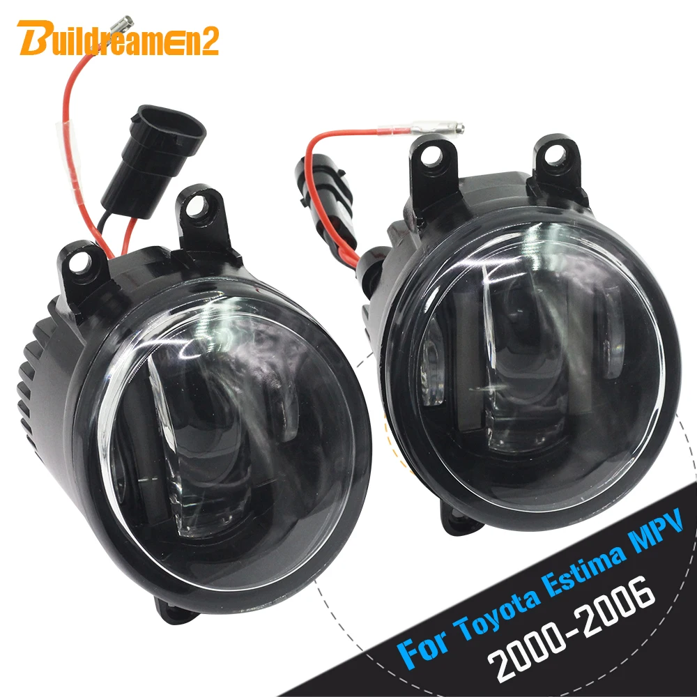 

Buildreamen2 2 X Car Styling LED Daytime Running Light DRL Fog Lamp White For 2000-2006 Toyota Estima MPV (MCR3_, ACR3_, CLR3_)