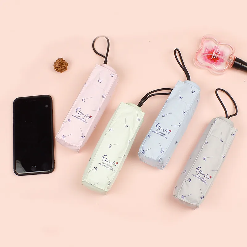 1.Umbrella Rain Women Folding Umbrellas Female Sunny Parasol Lovely Mini Pocket Umbrella Girls Travel Waterproof