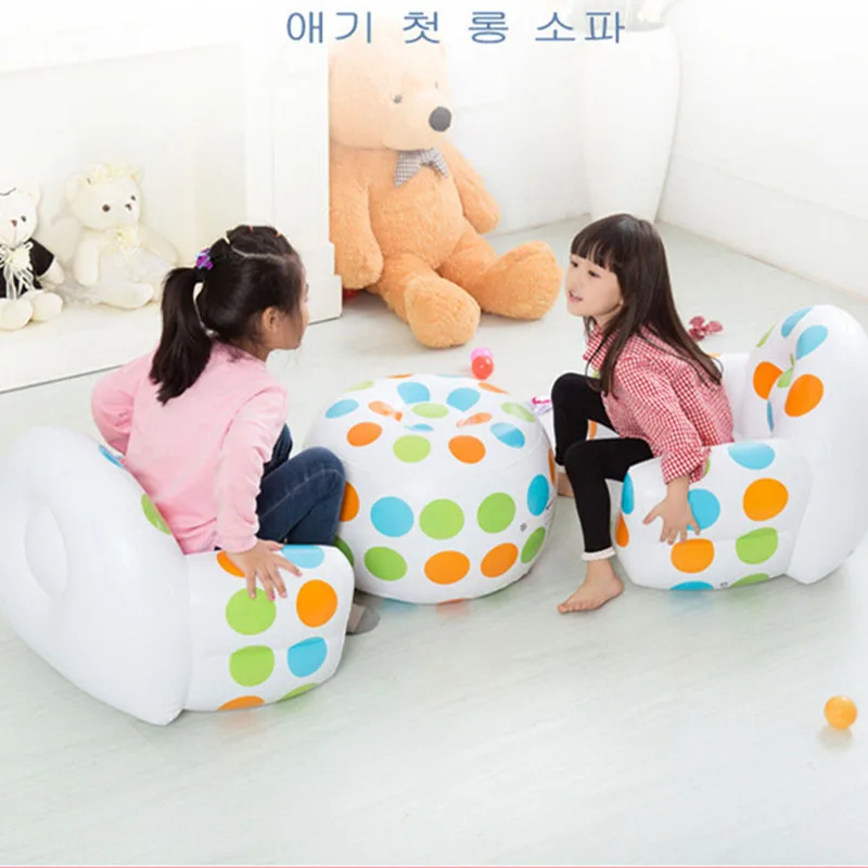 

1set Kids Inflatable Chair Lounger Sofa Chairs outdoor Pouf Puff Seat Living Room Furniture Seat Chair with Inflator Pump