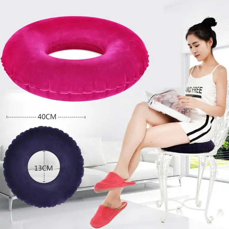 Donut Pillow Inflatable Round Seat Cushion Medical Hemorrhoid Pillows