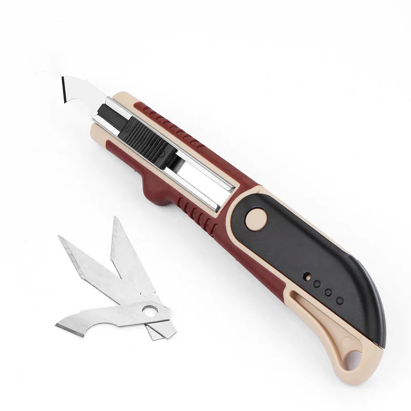 

Multi-purpose Blade Hook Knife Oblique Acrylic Cutting Tools Organic Board Glass Paper Cutter with 4pcs Blades